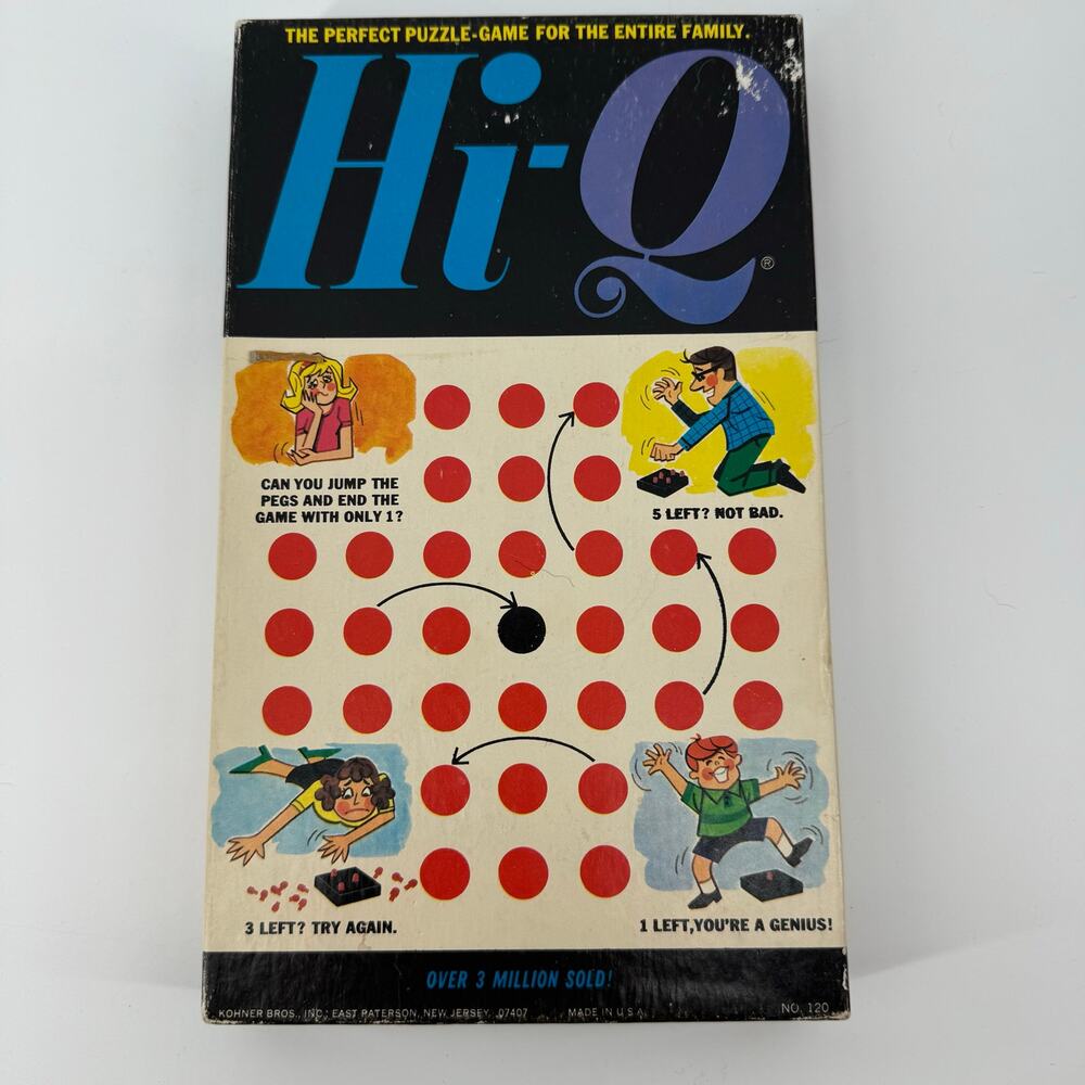 Kohner Hi-Q Vintage Hi-Q Game Peg Solitaire Brain Teaser Puzzle No. 120